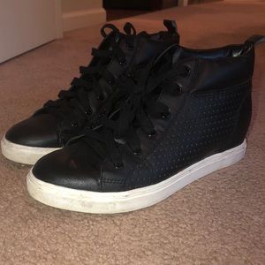 Steve Madden wedge faux leather sneakers